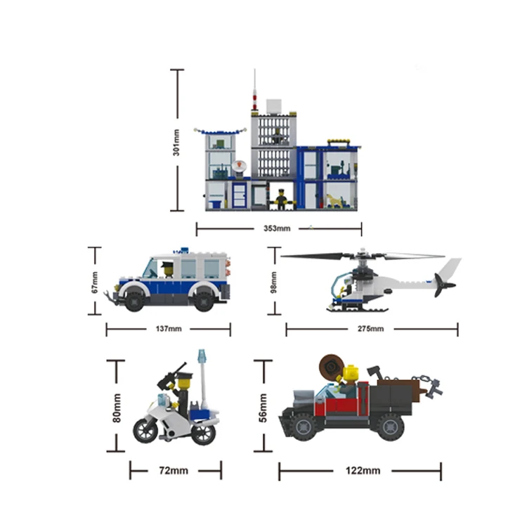 Конструктор полицейский участок 882 блоков | Игрушки и хобби