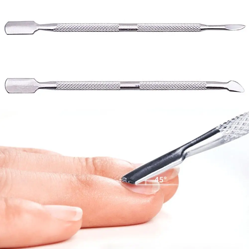 

Nail Art Double-headed Dead Skin Pusher Steel Nail Remover Tool Nail Manicure Steel Care Pusher H2B8
