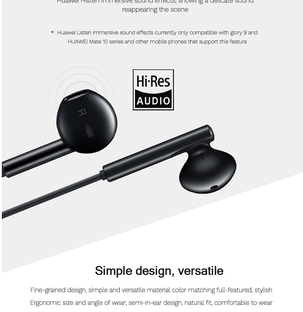 Оригинальные наушники HUAWEI CM33 USB Type C вкладыши гарнитура с микрофоном для Mate 10 20 30 Pro