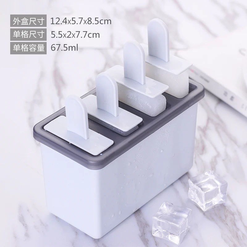 4 ячейки DIY Форма Для Мороженого Эскимо формы десерт многоразовая форма