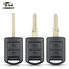 Dandkey 10 шт. для Opel Vauxhall Corsa C Марка Meriva Astra Combo Agila Fob корпус автомобильного ключа дистанционного управления 2 кнопки Uncut HU100 HU43 YM28 лезвие