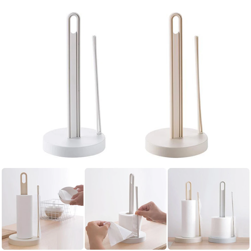 

Vertical paper roll holder creative desktop non-perforating Stand Holder Kitchen Paper Towel Toilet Tissue Kitchen Tool