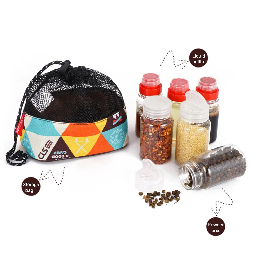 6 шт. банка для пикника кемпинга многоразовая портативная бутылка перца домашних