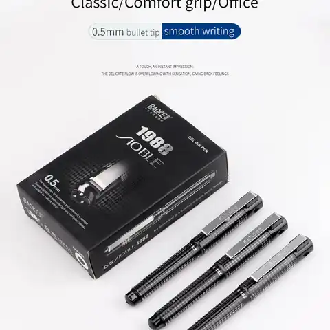 12 Baoke PC1988 гелевая ручка с черными ручка 0,5 мм металлический держатель для ручки красная лазерная указка ручка студенческий экзамен специаль...