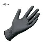 Рабочие перчатки 100400 шт., одноразовые нитриловые черные перчатки, кухонные Водонепроницаемые Синие Перчатки из ПВХ для уборки еды, оптовая продажа и доставка