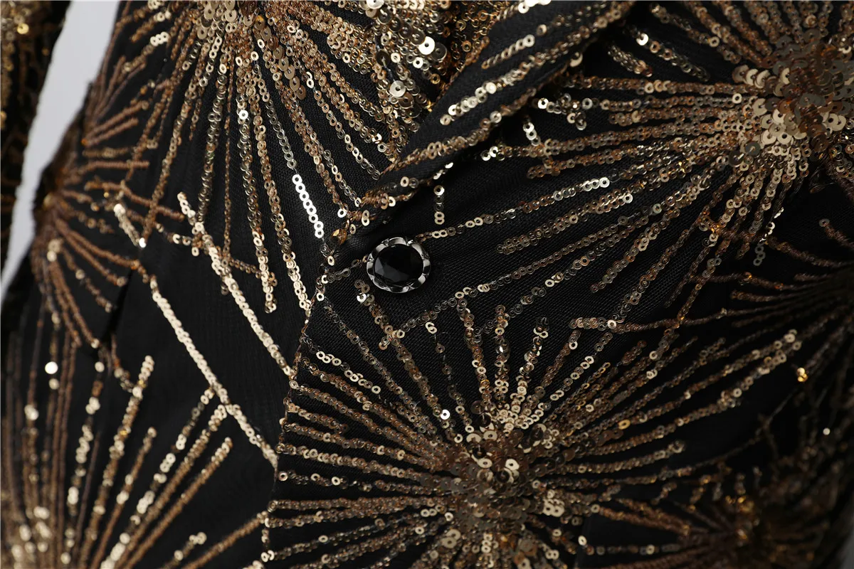 Роскошный блейзер с блестками золотого серебряного цвета пальто для бара