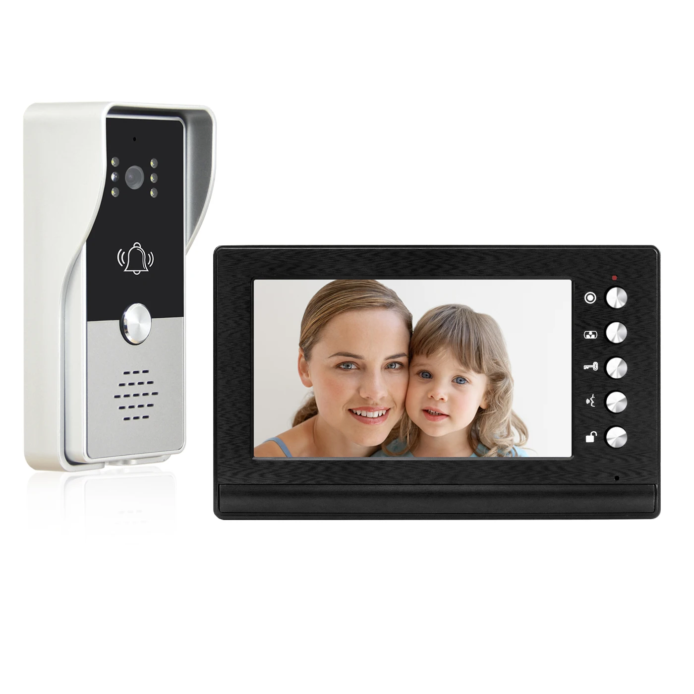 Wired Video Intercom System Video Entry Door phone Doorbell 7 inch LCD Monitor + IR Camera Kits for Home Housers Villa Apartment