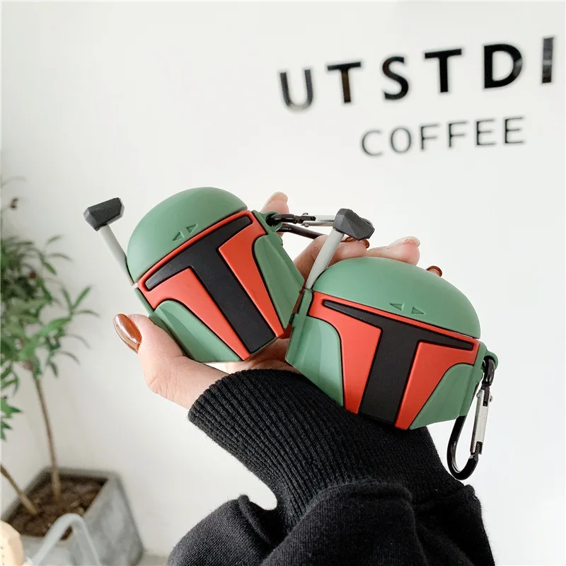 

Boba Green Helmet 2021 AirPods 3 Case Apple AirPods 2 Case Cover AirPods Pro Case iPhone Earbuds Accessories Air Pods Case