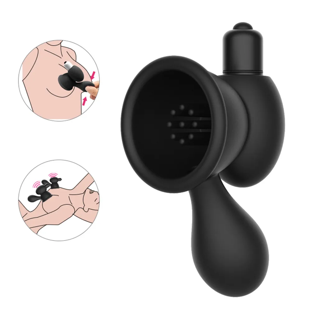 Nipple Sucker Vibrating Breast Pump Powerful Bullet Vibrator Stimulator Clit Teasers Suck Cup Massager for Female | Красота и