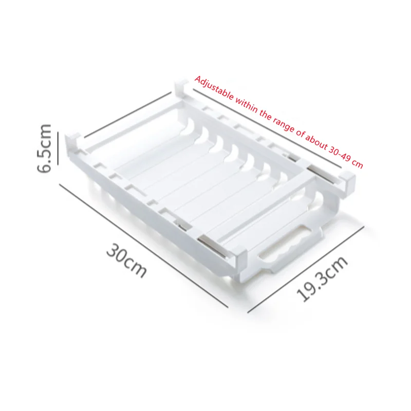 

Refrigerator Food Fresh-Keeping Bag Hanging Storage Clip Sliding Rail Tray Sealed Bag Organizer Track Telescopic Rack Kitchen
