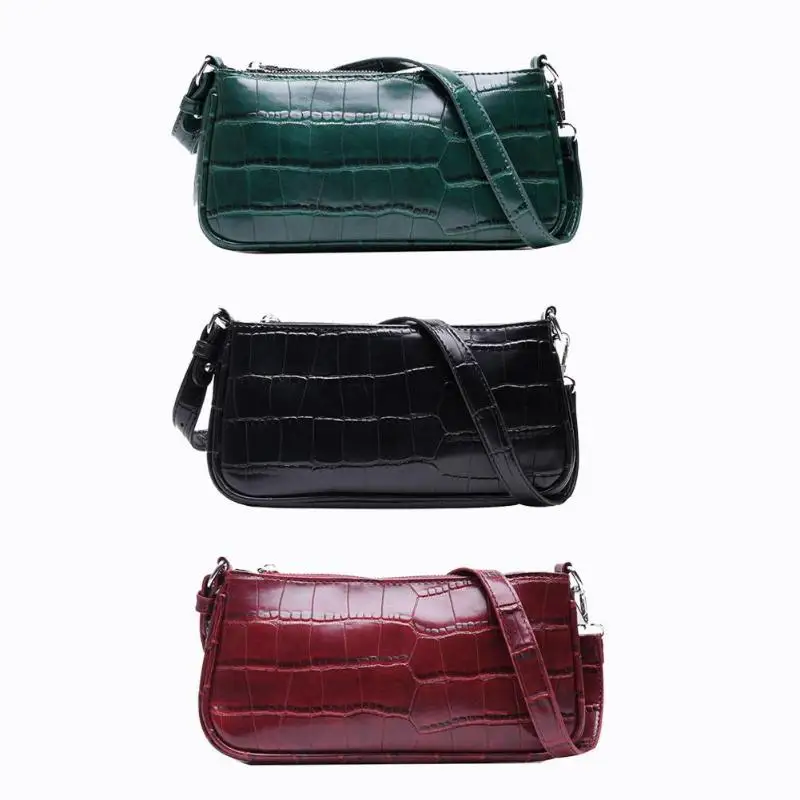 Small Shoulder Bags for Women Crocodile Leather Square Bag Brand Mini Designer Travel Totes Office Lady Shoulder Bag