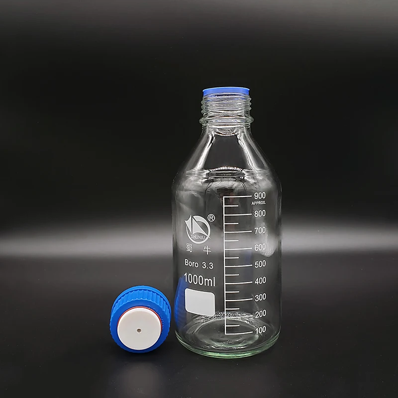 Chromatography solvent bottle,Capacity 1000ml,1hole/2holes/3holes,Mobile phase bottle