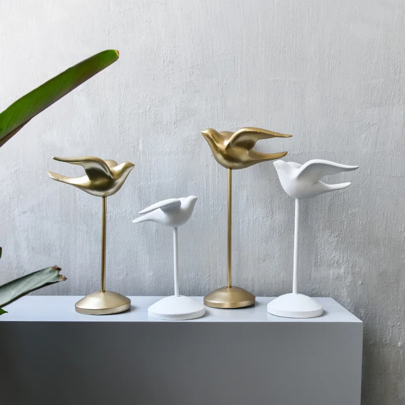 Европейские фигурки с абстрактными птицами и голубями украшение для кабинета