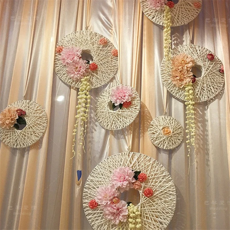 Свадебный реквизит в виде диска НЛО ротанговая веревка сделай сам внутренняя