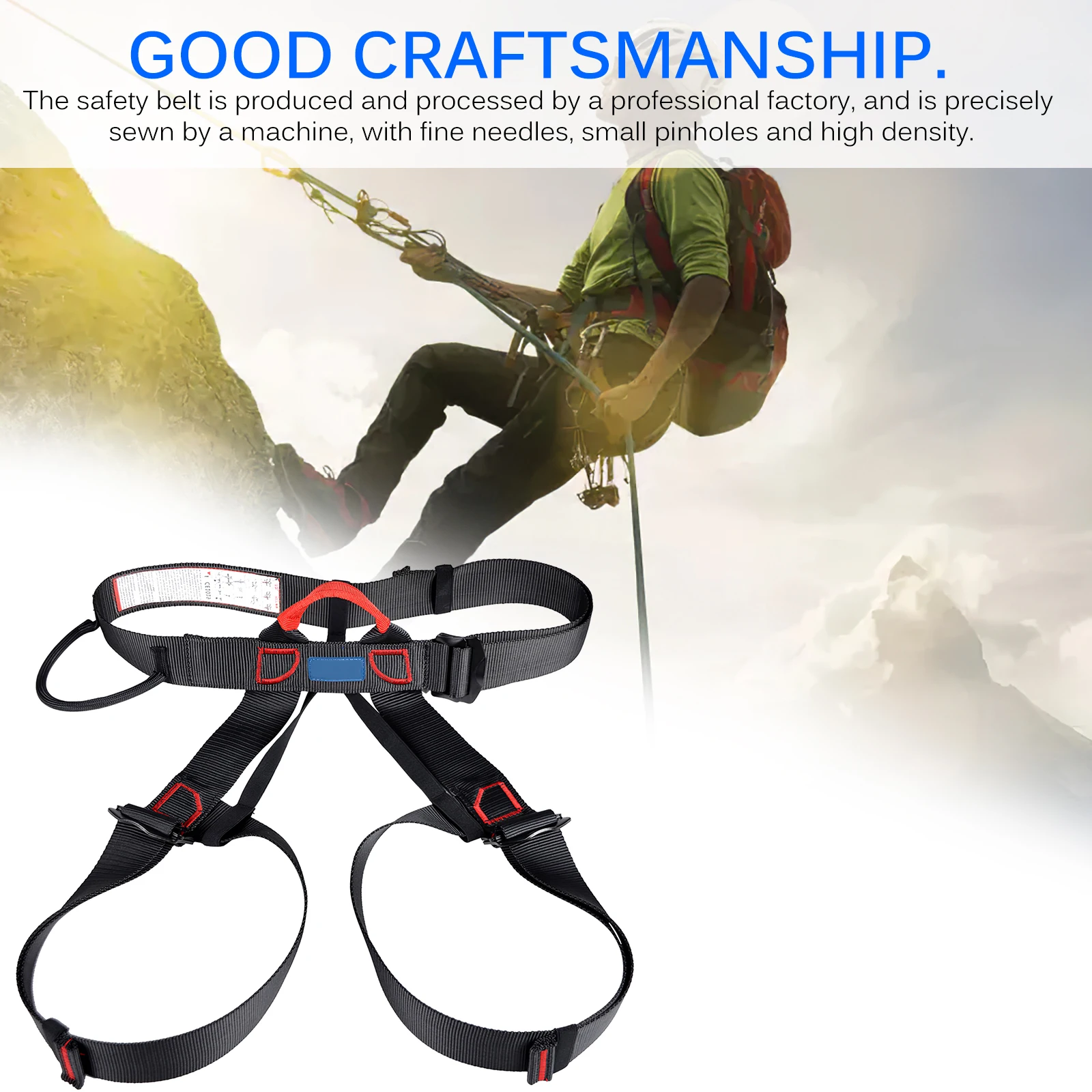 

Outdoor Sports Rock Climbing Harness Waist Support Half Body Safety Belt Support Body Harness Aerial Survival Equipment 2021