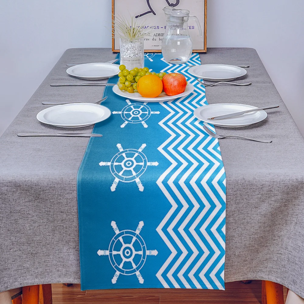 Настольная дорожка с волнистым и рулевым узором современные свадебные украшения