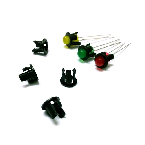 

100Pcs Black Plastic 5mm Through Hole LED Clip Holder Case Socket Spacer