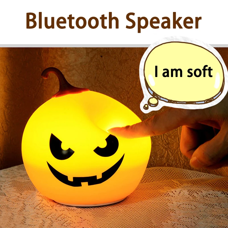 KAIQISJ Хэллоуин Тыква фонарь Bluetooth динамик сенсорный светильник светодиодный