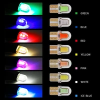 10pcs silica gel w5w t10 led 8smd cob 194 wedge clearance light bulb auto license plate reading car door trunk car lamp