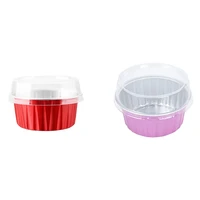 dessert cups with lids aluminum foil mini cupcake liners with lids muffin liners disposable cupcake holder