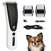 benepaw electric dog hair trimmer efficient cordless low noise safe 2 speed pet grooming kit 4 guard combs usb rechargeable