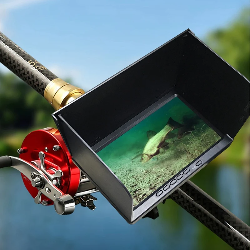 Barato Cámara De Pesca Submarina De 7 Pulgadas, Buscador Visual De Peces Bajo El Agua, HD, Para Lago, Hielo, Barco, Kayak, Pesca