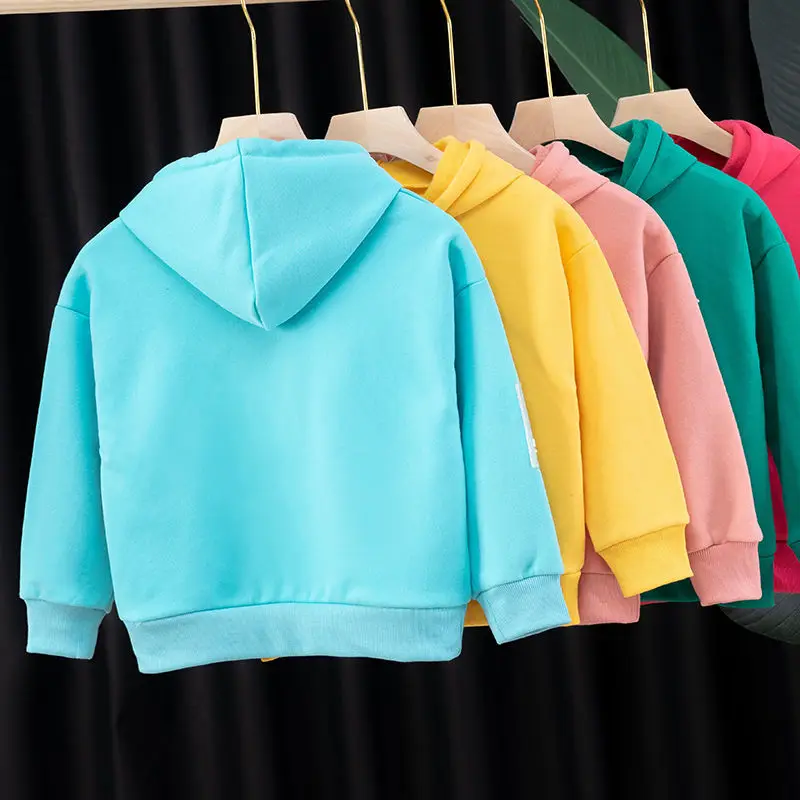 

Kids Sweatshirt New Spring Autumn Coat Toddler Baby Kids Boys Girls Clothes Hooded 4-12T Hoodie Letter Sweatshirt Tops Clothes