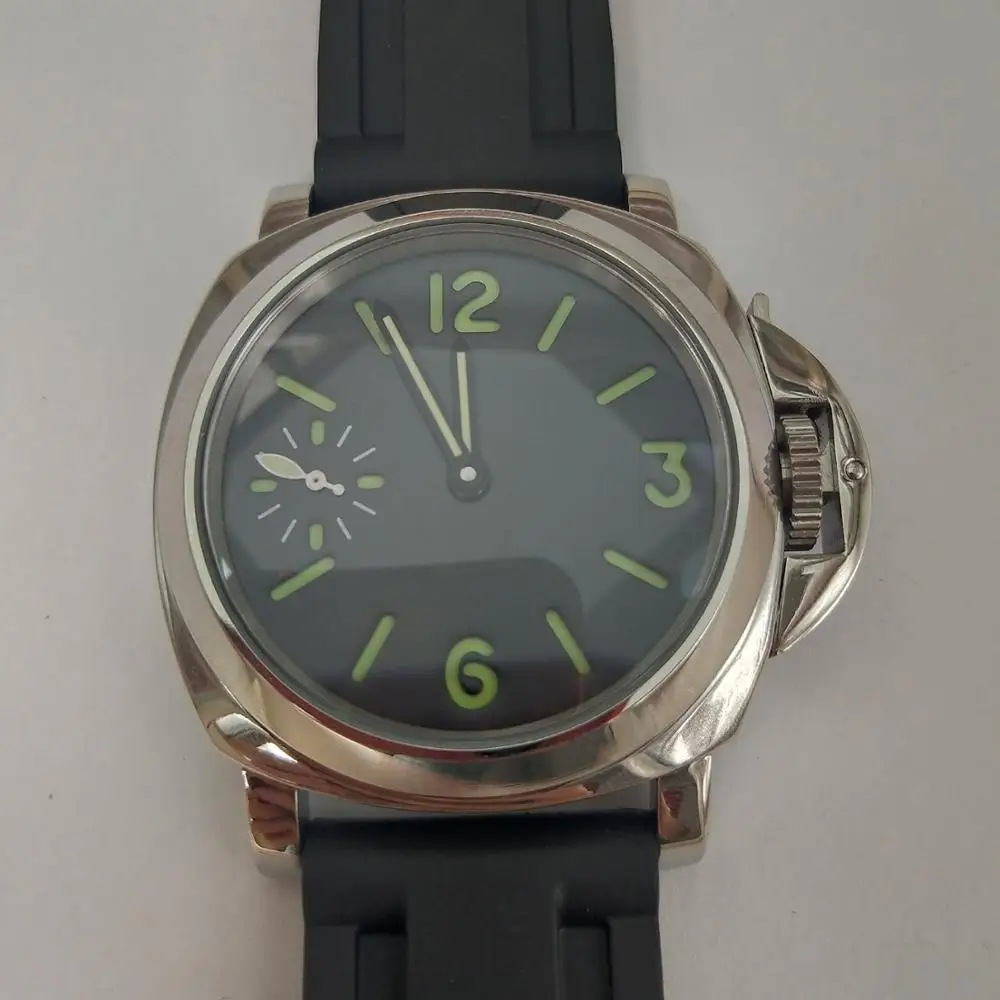 Parnis 44 мм руководство роскошные часы для мужчин полированный корпус из