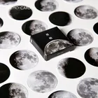 Наклейки для альбомов, 45, шт.упак., черно-белые фазы Луны