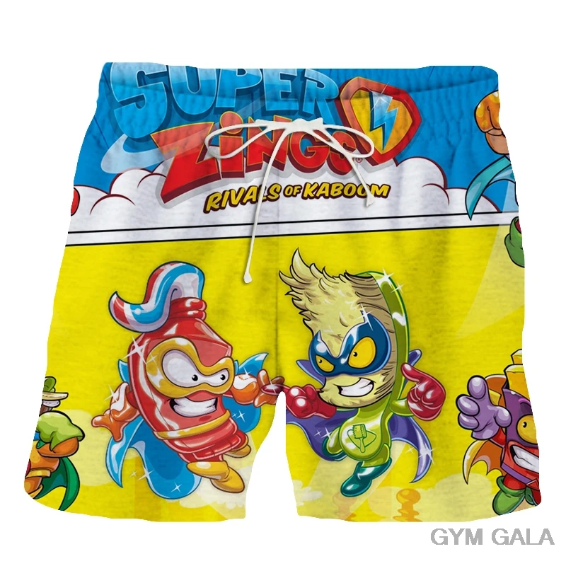 

2021 Boys Super Zings Sonic Print Clothes 3D Funny Casual shorts Superzings Clothing Boys Graphic Anime Among Men Beach Shorts