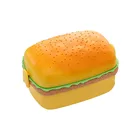 Ланч-бокс для гамбургеров, детский контейнер для бэнто, пищевой контейнер, креативный детский Ланч-бокс для бургеров, контейнер для еды с вилкой для детей Y1