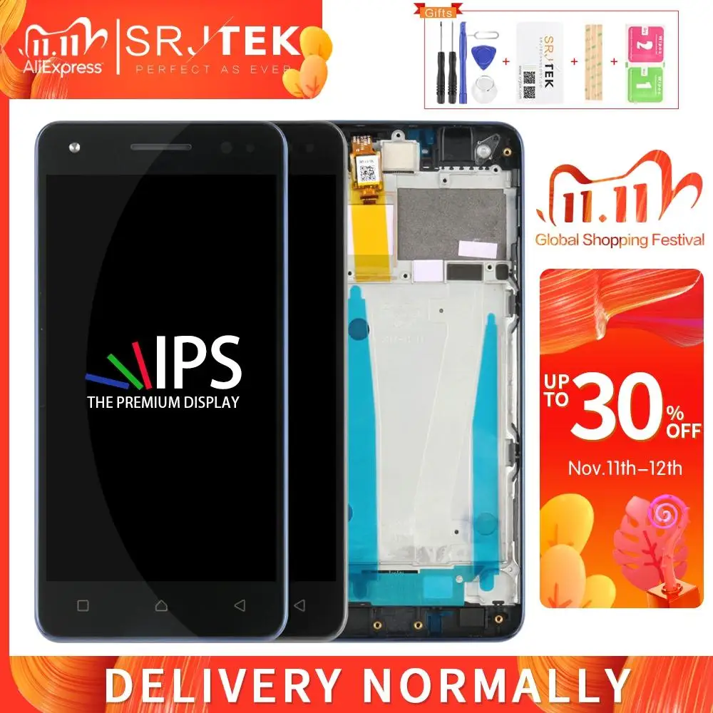ЖК дисплей Srjtek 5 0 ''для Lenovo Vibe S1 LITE сенсорный экран сенсорная панель дигитайзер