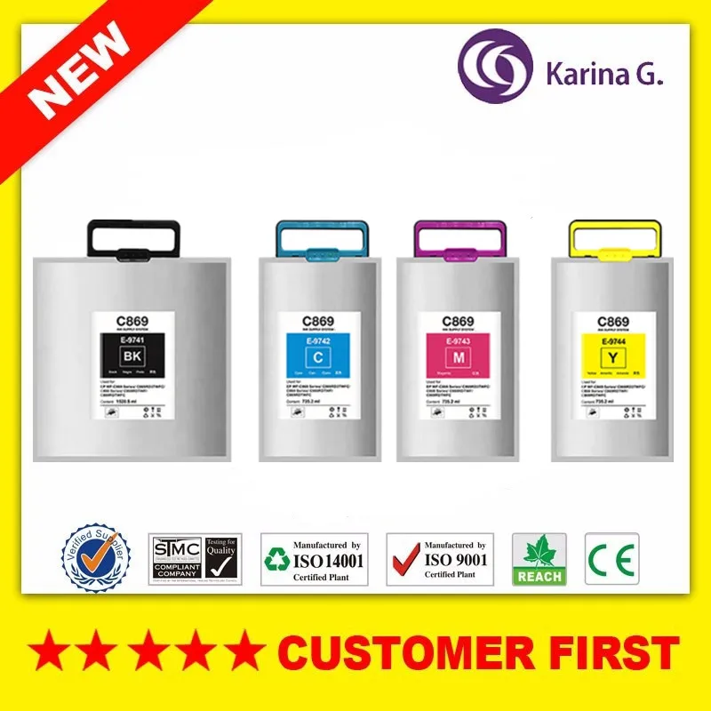 Совместимый для T9741 T9742 T9743 T9744 чернильный картридж Epson WF C серии 860 869|Наборы
