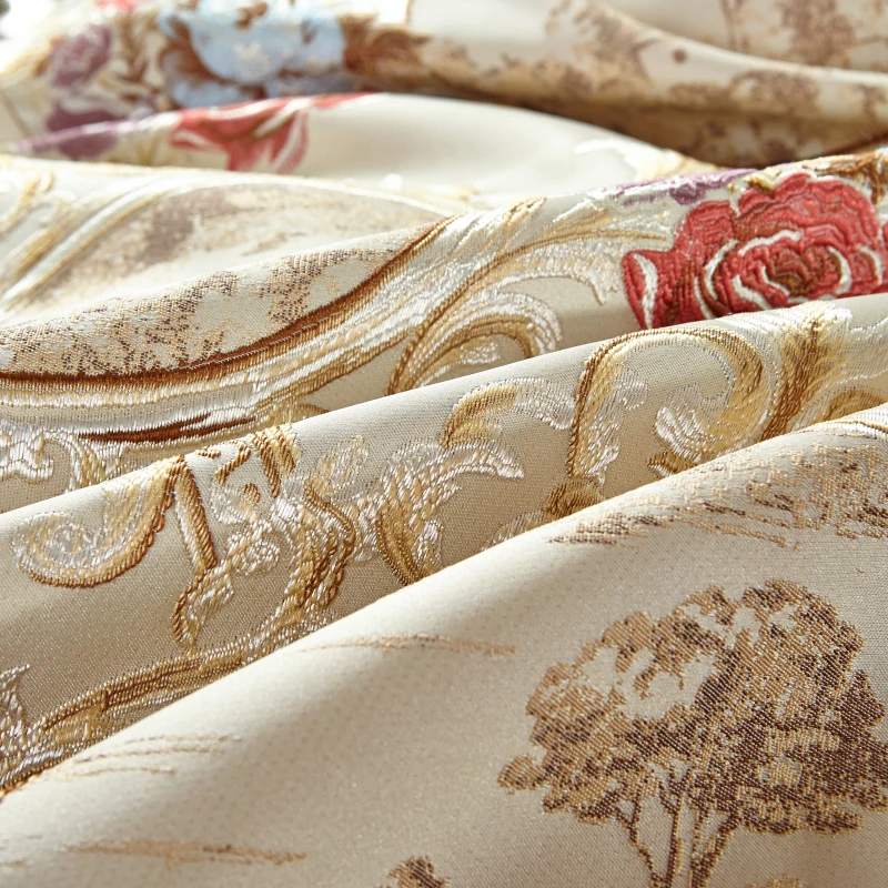

4/6/10PCS LUXURY WEDDING ROYAL BEDDING SET STAIN JACQUARD BEDCLOTHES KING/QUEEN SIZE BED SET COTTON BED SPREAD DUVET COVER SET