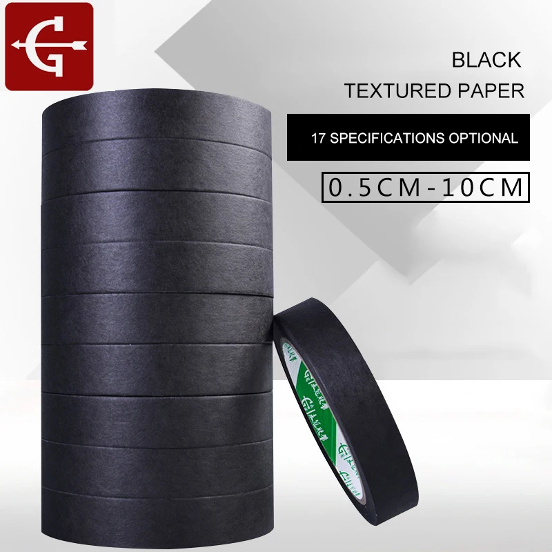 25 м черная Маскировочная лента многофункциональная скотч из крепированной
