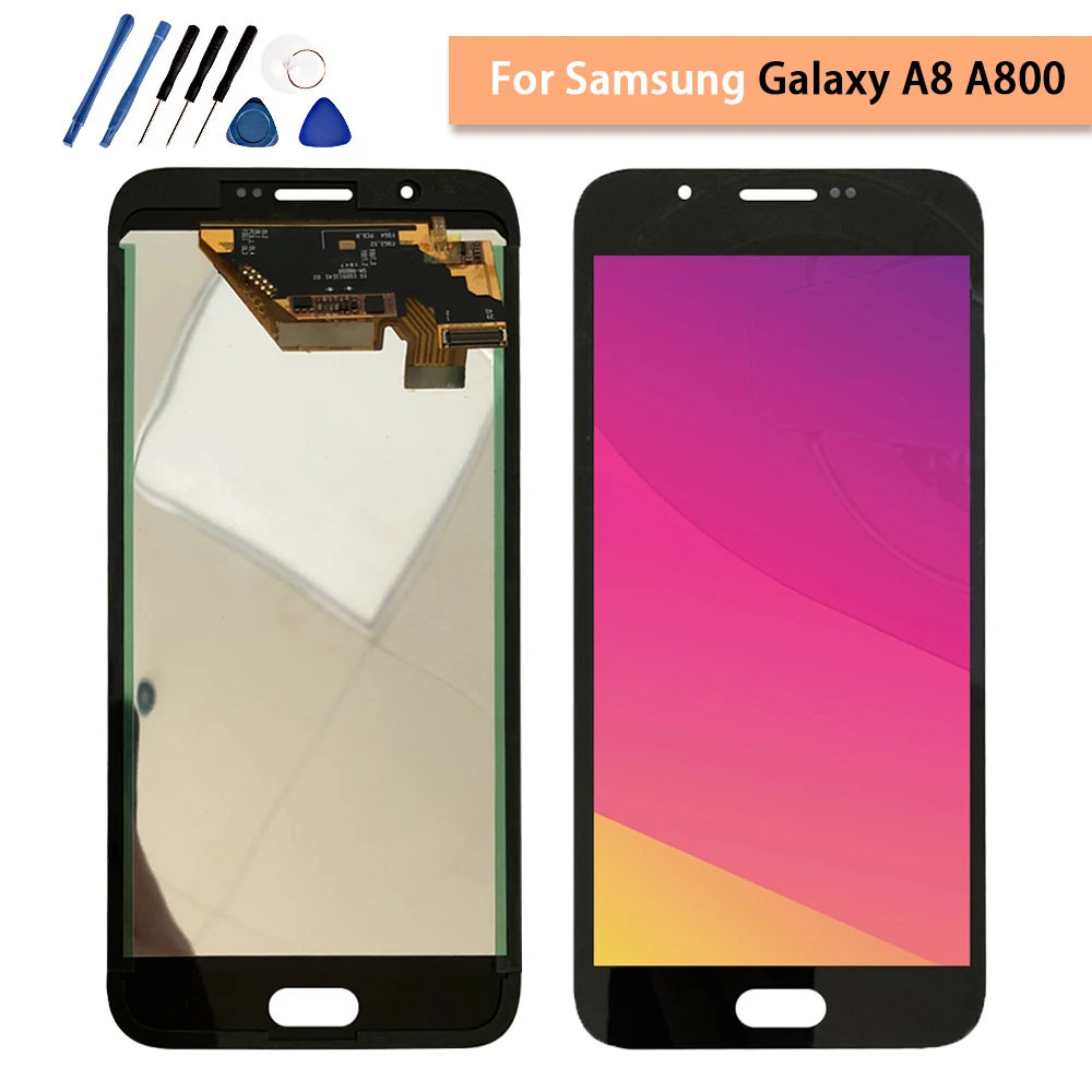 100% протестированный ЖК-экран для Samsung Galaxy A8 A800 ЖК-дисплей сенсорный дигитайзер A800F
