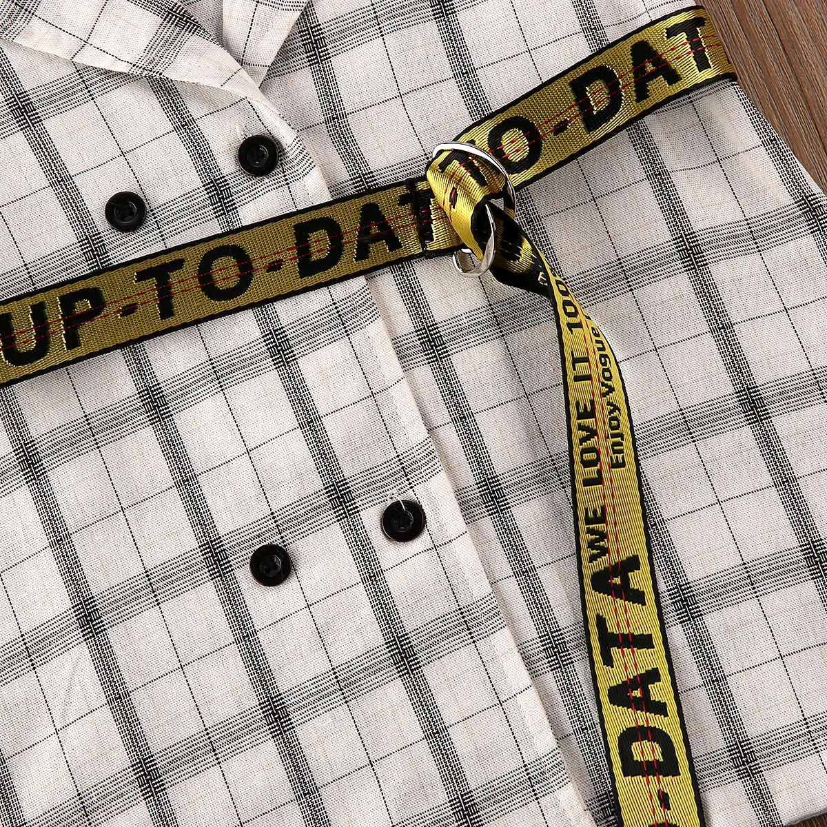 PUDCOCO/Модная бандажная Одежда для маленьких девочек платье-рубашка в клетку и