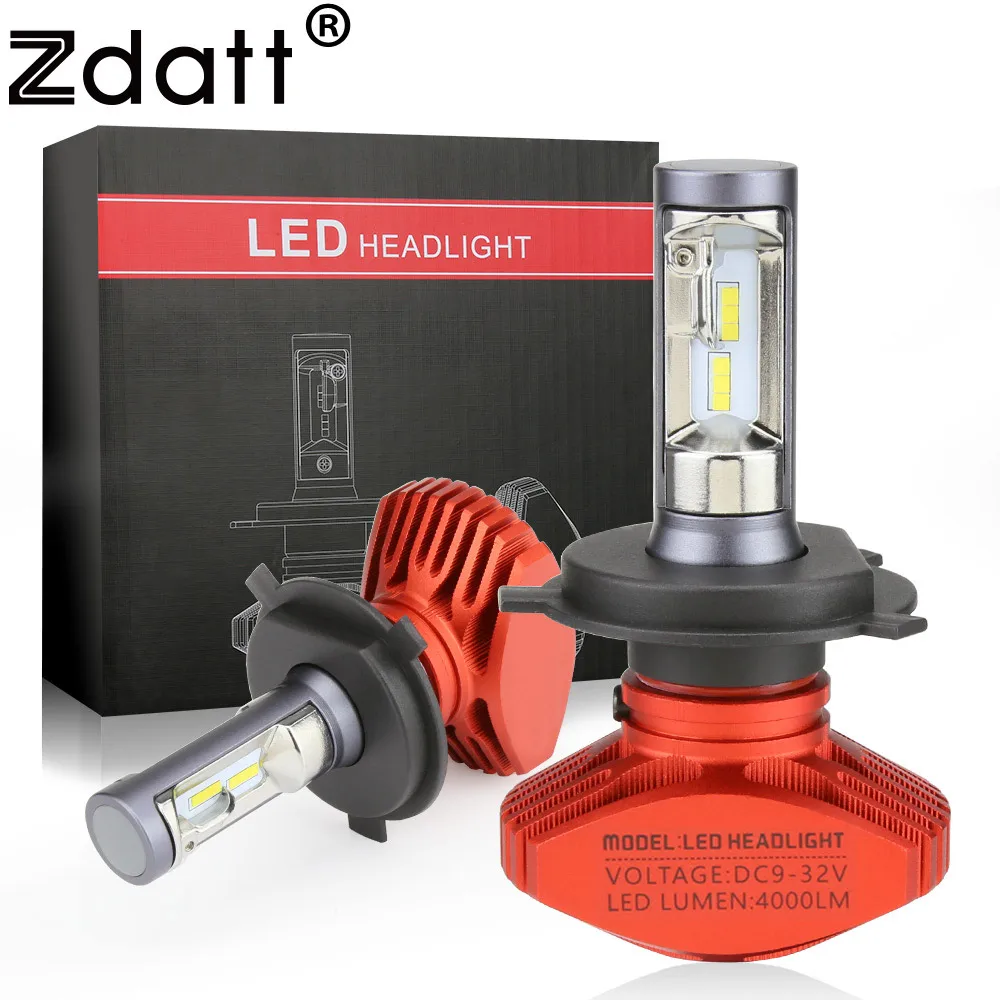 Zdata H7 лампы H11 светодиодные Автомобильные фары H4 Led H1 HB3 9005 Led H3 9006 HB4 фары лампы 24 в 12 В автомобили 6000 К CSP 80 Вт 8000 лм/комплект