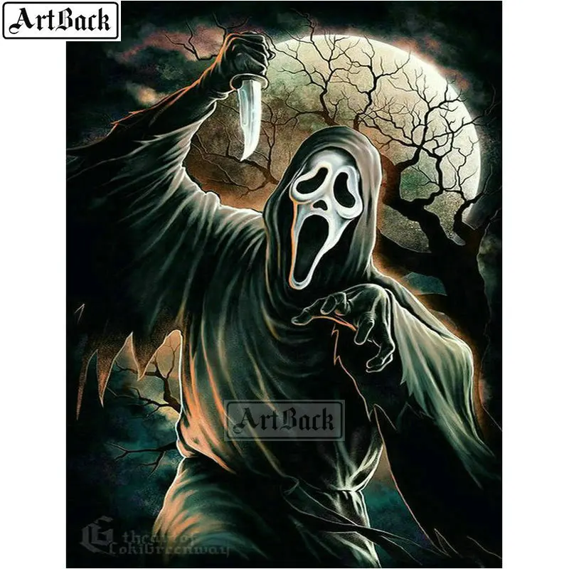 Алмазная живопись 5d &quotсделай сам&quot череп страшные искусства полная