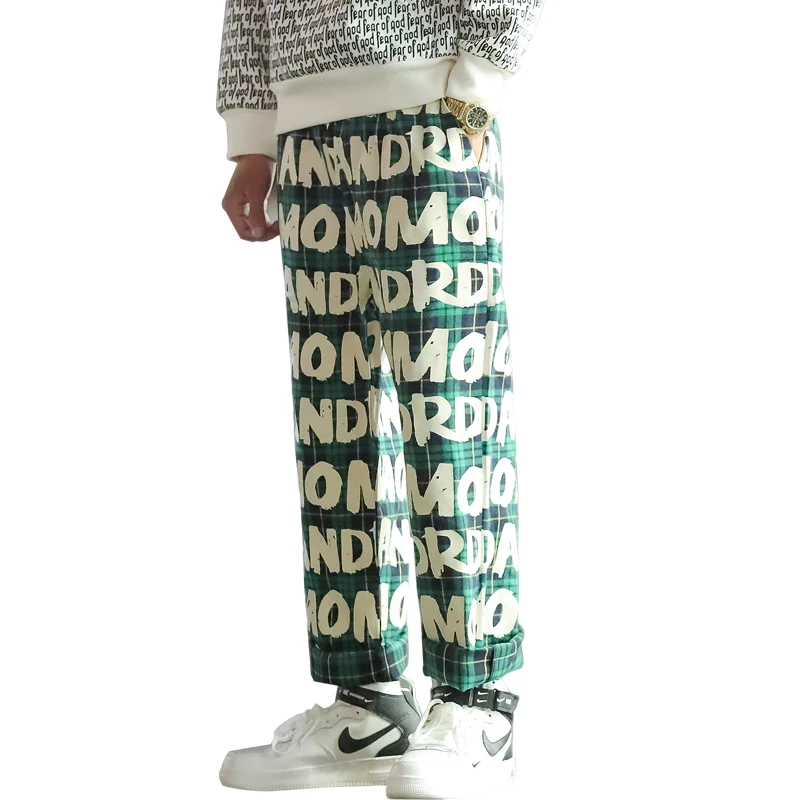 

Новые Брюки мужские тренировочные с буквенным принтом повседневные мужские шаровары свободные мужские женские повседневные парные брюки прямые брюки для бега