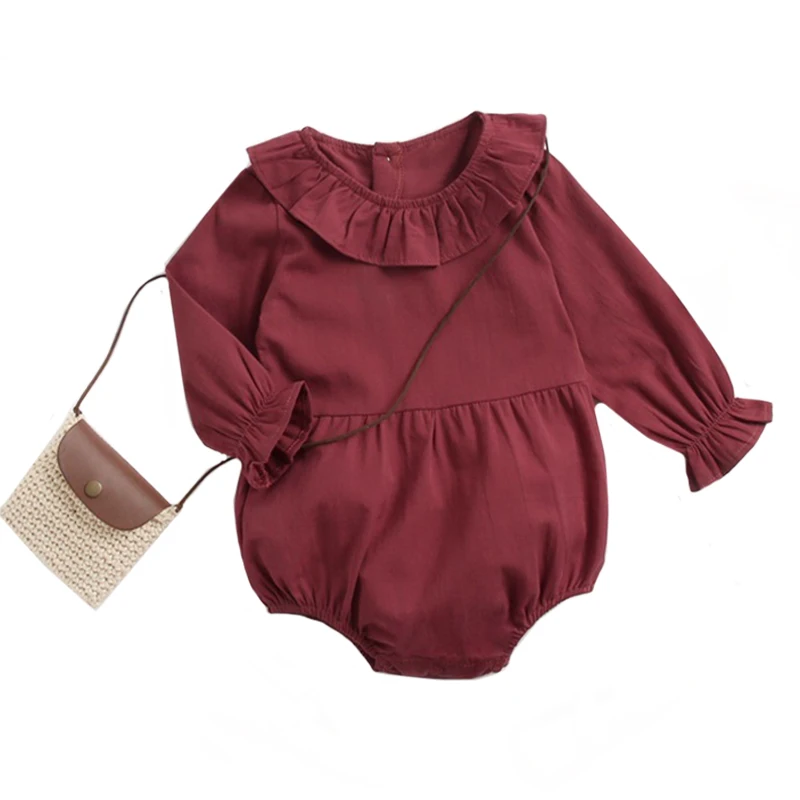 Детские Боди осенне весенняя одежда для новорожденных девочек Модный хлопковый