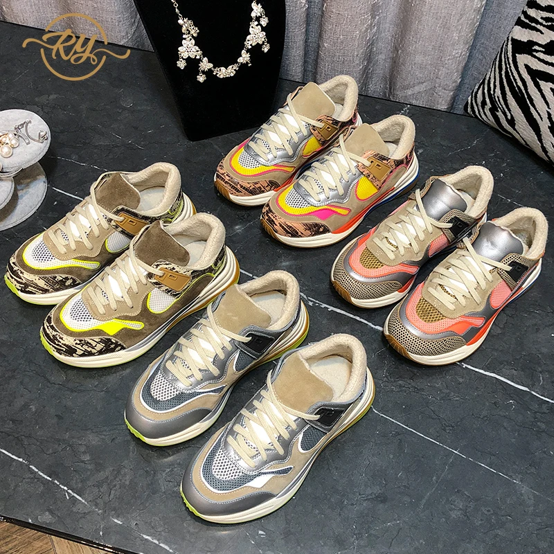 RY RELAA женские модные кроссовки коллекция 2018 года натуральная кожа роскошная
