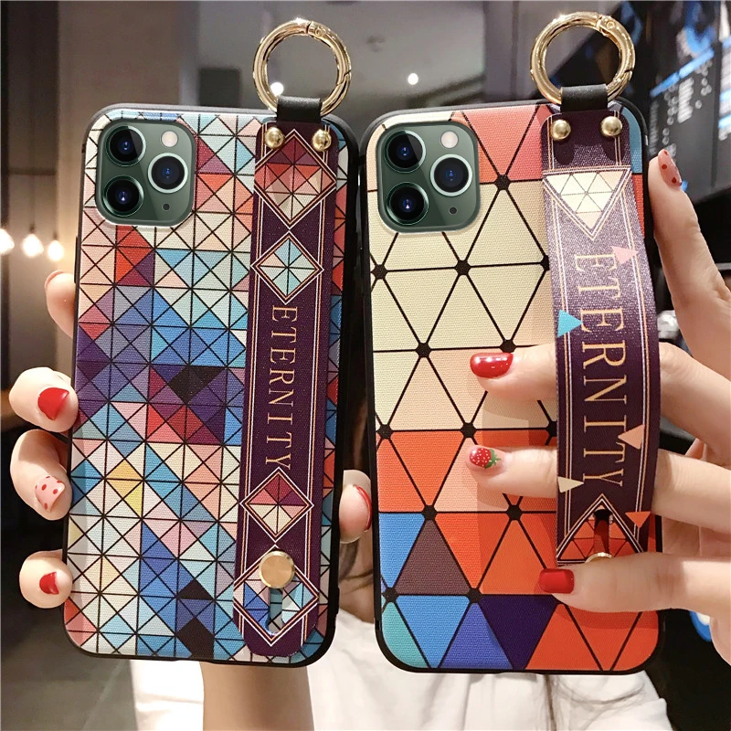 wrist strap hand band case for iphone 11 pro x xs max case soft silicone back cover for iphone 7 8 6s plus xr 8plus fundas coque free global shipping