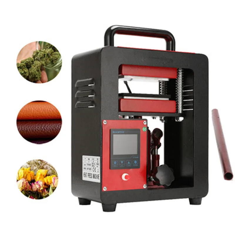 

5T Pressure Hydraulic Rosin Press Machine 2.4*4.7inch Heating Pressing Plates Dry Wax Flower Concentrate Oil Extracting Tools.