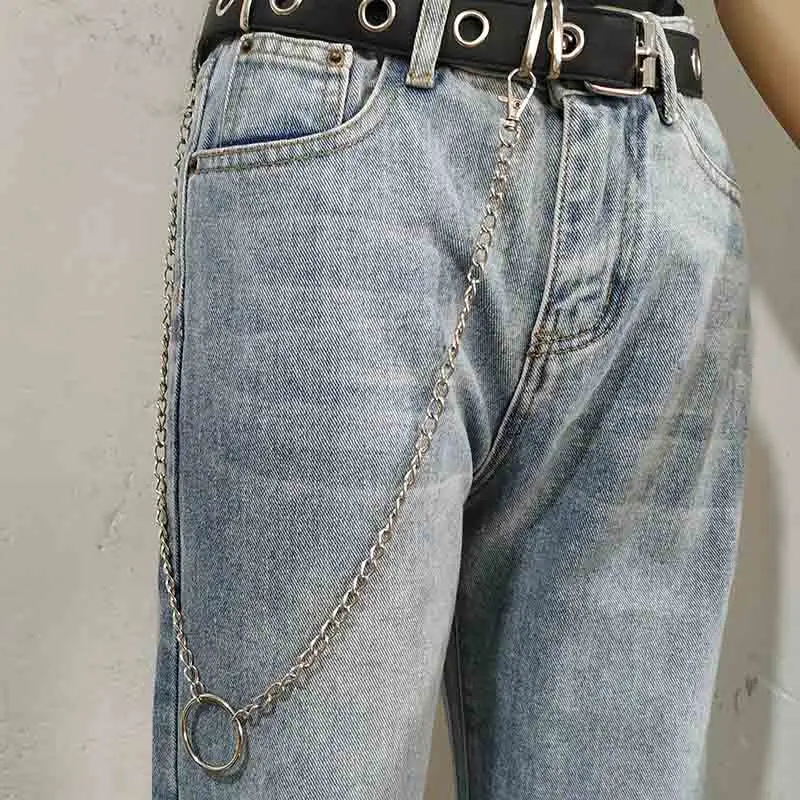 

Key chain Long Metal Wallet Chain Leash Pant Jean Ring Clip Men's Hip Hop Stainless Steel Jewelry