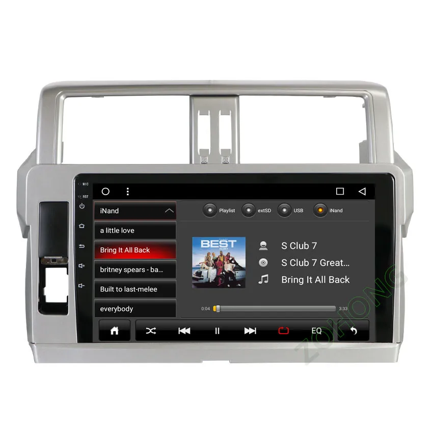 10," 2.5D Octa 8 Core 2+ 32G Автомобильный dvd-плеер на основе Android для Toyota Prado 150 автомобильный Радио Мультимедиа gps навигация