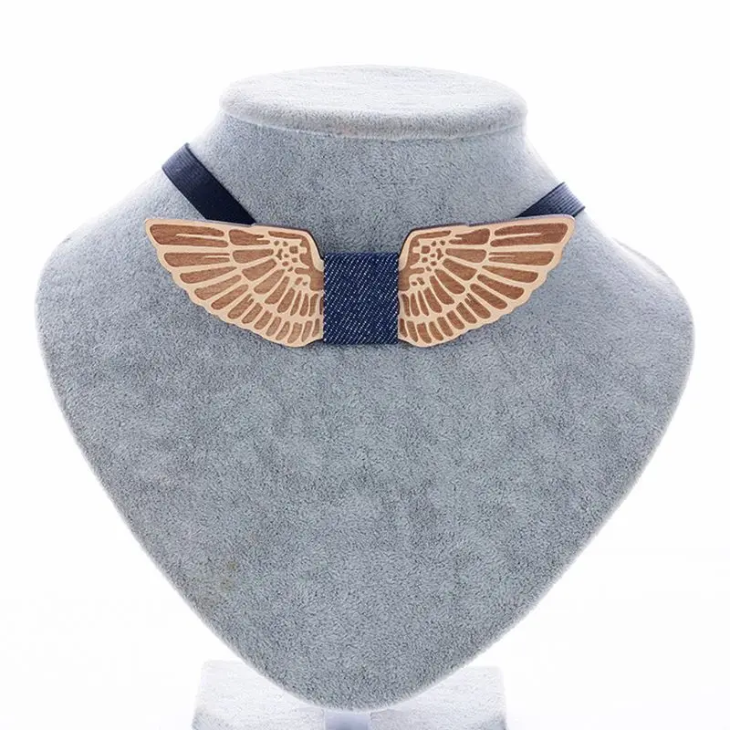 

Fashion Angel Feathers Wings Shape Casual Wooden Bow Tie Mens Boys Adjustable Classic Handcrafted Wedding Necktie Party Gift