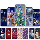 Новогодний и Рождественский Прозрачный чехол для Samsung A6, A8 Plus, A5, A7, A9, A10s, A20s, A30s, A40, A50s, A70, A51, A71, A81, A91, 2020