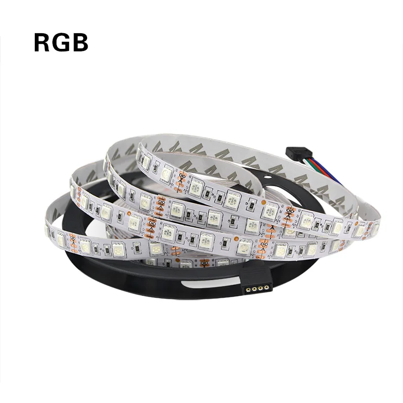 RGB Светодиодный светильник 12 в водонепроницаемый 5050 SMD 5 м 12 В светодиодный ленточный светильник RGB RGBW RGBWW желтый розовый, Ледяной Голубой Диодная лента - Испускаемый цвет: RGB