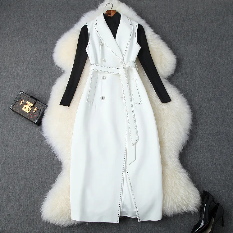 Новый корейский женский комплект 2 шт. OL Commuter 2020 Осенняя НОВАЯ Трикотажная блузка